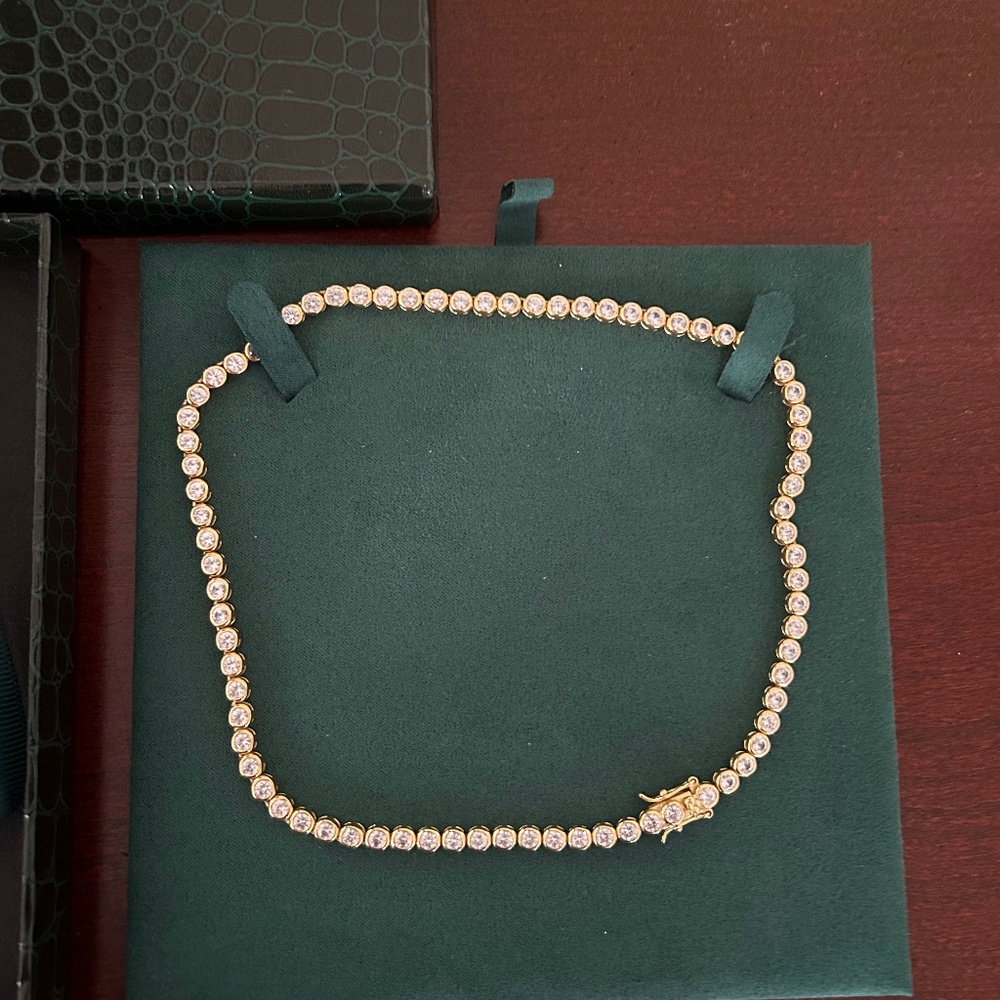 Dorsey James 15” Tennis Necklace Gold